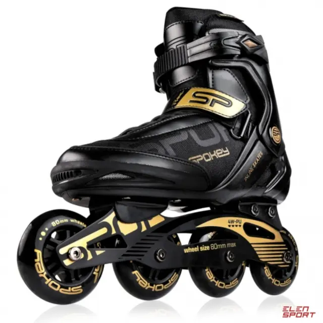 Πατίνια Roller Skates Αυξομειούμενα No41 Inline Prime Pro Spokey Black Gold 926971 - 41 2