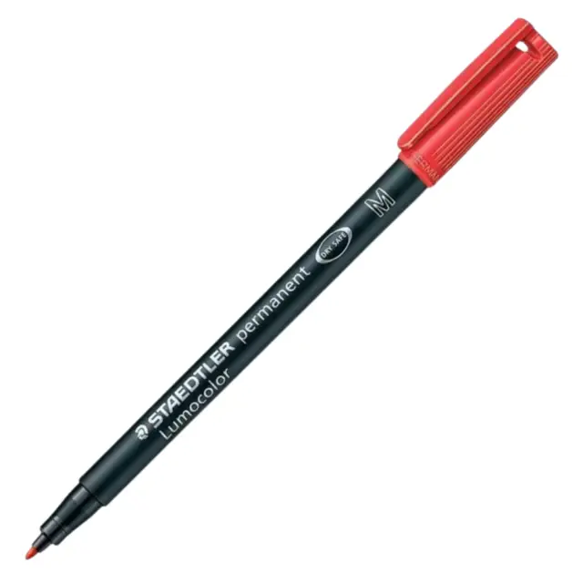 Μαρκαδόρος Staedtler Lumocolor M Κόκκινο 315-2 (πάχος μύτης 1mm)