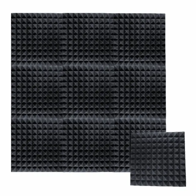 DNA AM2 BK acoustic panel set of 10 pcs black self-adhesive foam soundproofing mat reverberation echo reduction 2