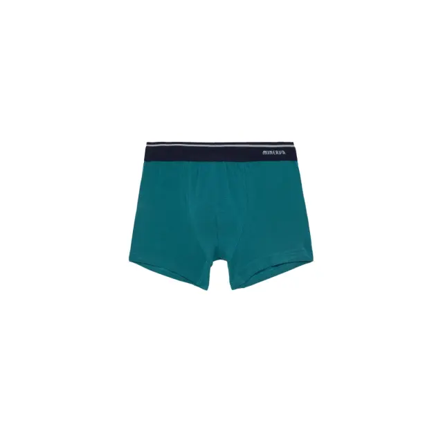 Minerva Παιδικό Boxer Αγόρι Solid - Διπλό Πακέτο, Χρώμα Μπλε Ραφ-Πετρόλ 3