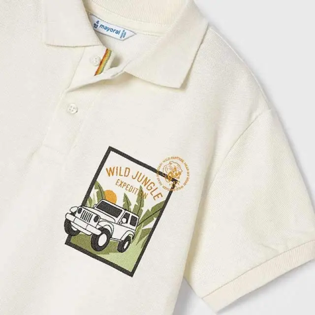 Baby 6 μηνών έως 4 ετών Πόλο Better Cotton άσπρο 2