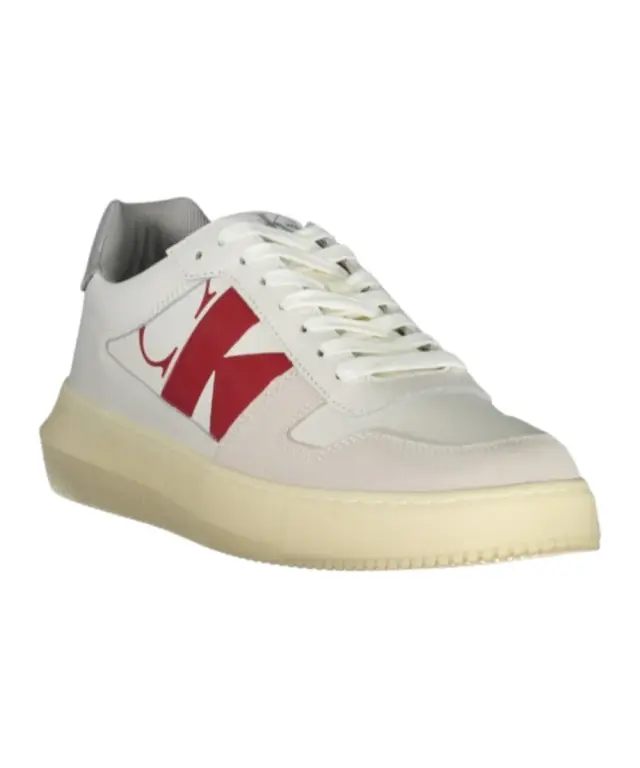 Calvin Klein - Cupsole Lth Ανδρικά Chunky Sneakers YM0YM00897-01W Κόκκινο 2