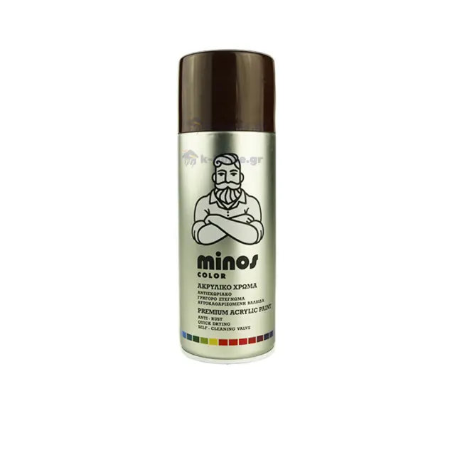 MINOS Ακρυλικό Spray RAL 8017 Καφέ Σοκολατί Gloss 400 ml