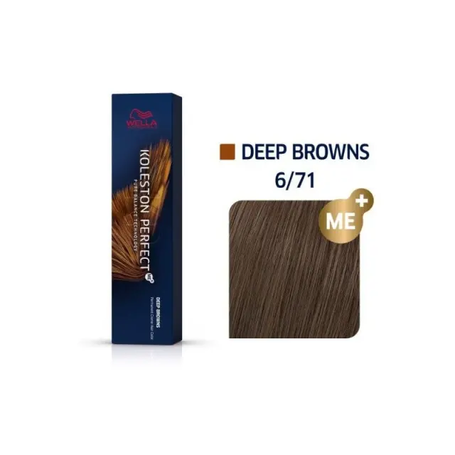 Wella Professionals Koleston Perfect Me+ Deep Browns 60ml | Απόχρωση 6/71 60ml Ξανθό Σκούρο Καφέ Σαντρέ