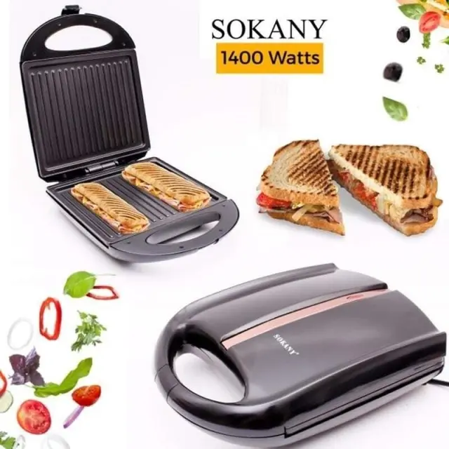 Sokany Ηλεκτρική Τοστιέρα-Ψησταριά 1400W SK-903 (4 τοστ) 2