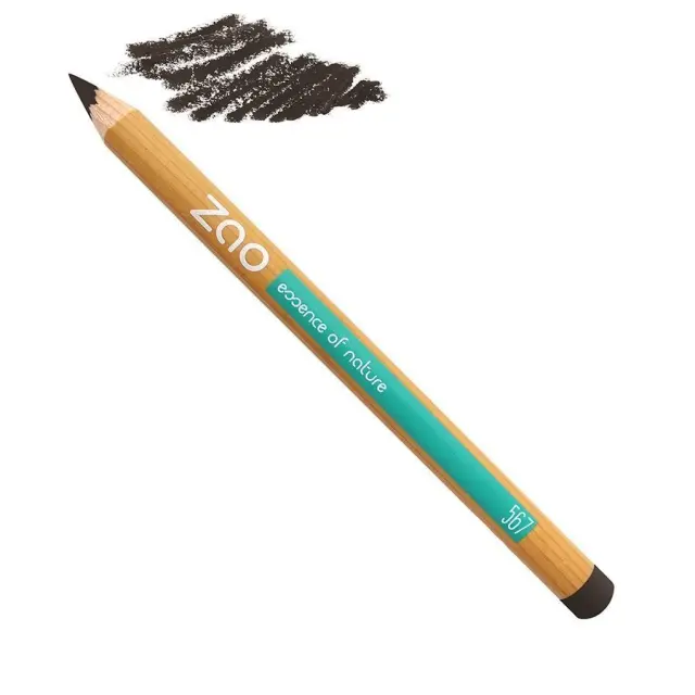 Zao Organic Eyebrow Pencil – Βιολογικό μολύβι φρυδιών - 567 Ebony Brown
