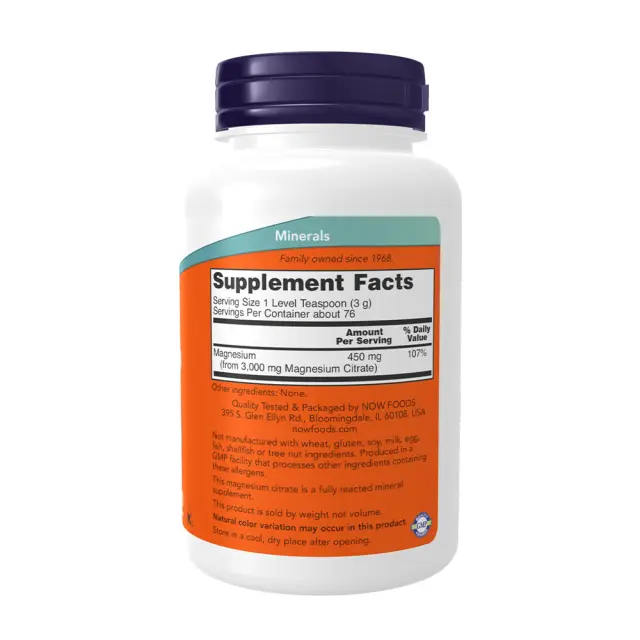 Now Foods Magnesium Citrate Pure Powder 2