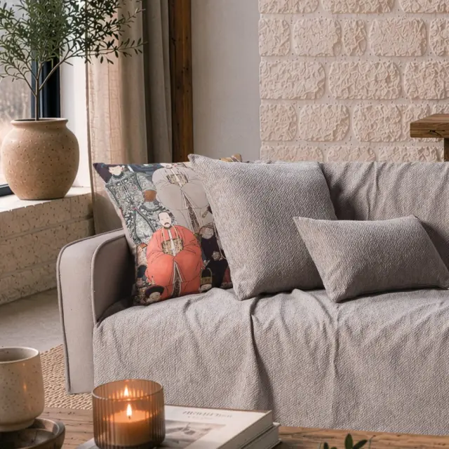 Ριχτάρι Dayton 05 Grey Terracotta TEORAN Τριθέσιο 180x300cm
