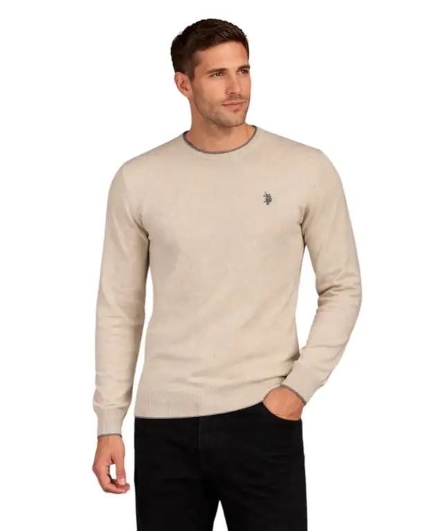 U.S. Polo Assn. - Ανδρικό Πουλόβερ 59252-52626-128 Μπεζ - 2XL