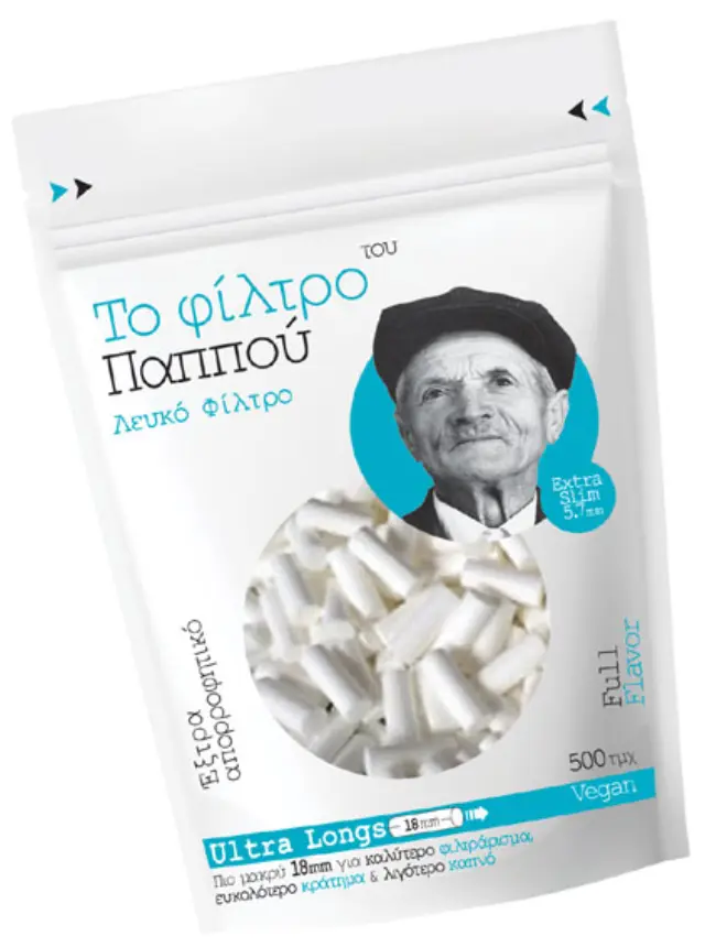 Του Παππού Φιλτράκια (47635) - Μακρύ 18mm Ultra Slim σε Σακουλάκι 500τεμ. - 5.7mm 2