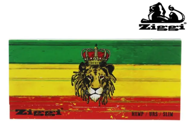 Ziggi URS Χαρτάκια - Rasta Lion - King Size Slim με Τζιβάνες - Limited Edition 22τεμ. 2