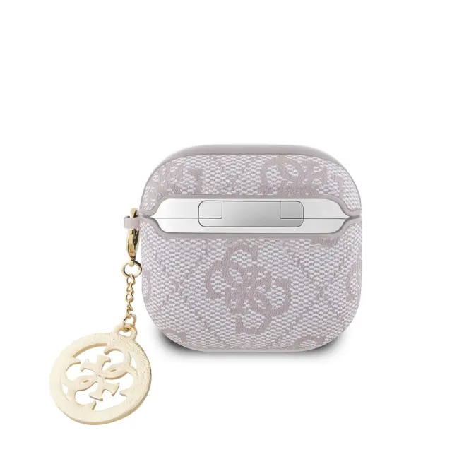 Guess 4G Script PC/PU Charm Case for AirPods 4 Pink 2