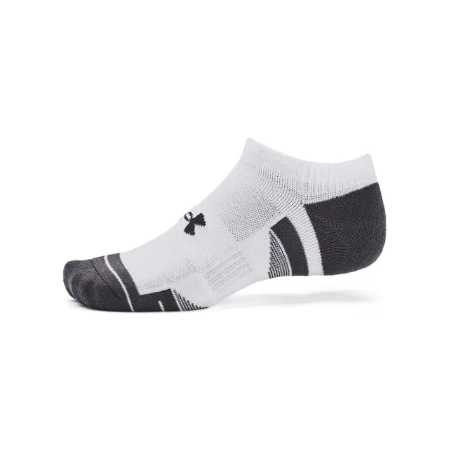 Under Armour Unisex Performance Tech 3 Pack No Show Socks Άσπρο 1379503-100 (Under Armour) - Large 3