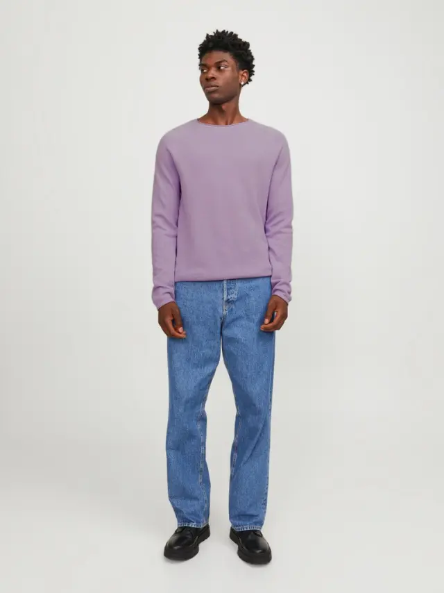 JJEHILL KNIT CREW NECK NOOS Purple Rose 3