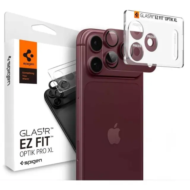 Spigen Optik Pro Xl Glas.tr Ez Fit Camera Protector iPhone 18 Pro Burgundy
