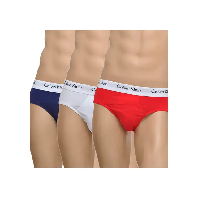 Calvin Klein Ανδρικό Σλιπ RWB -Τριπλό Πακέτο, Χρώμα Κόκκινο Ginger/Pyro Μπλε/Λευκό