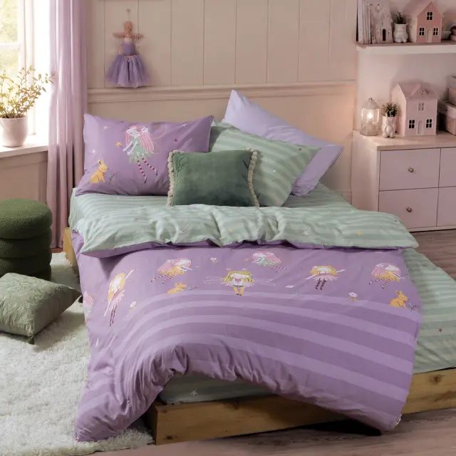 Σετ Παπλωματοθήκη Παιδική Μονή Fairy Tale 160x240 Nef Nef Homeware, 100% BAMBAKI - PURPLE (040904) 2