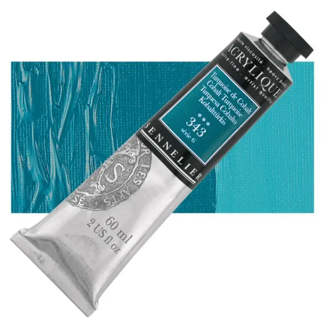 Ακρυλικό Sennelier Extra Fine - 343 Cobalt Turqoise S6 - 60ml