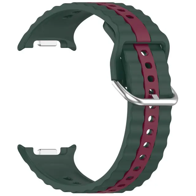 Techsuit® Λουράκι Σιλικόνης για Samsung Galaxy Watch 8/9 (40/44/46 MM)- Midnight Emerald 2
