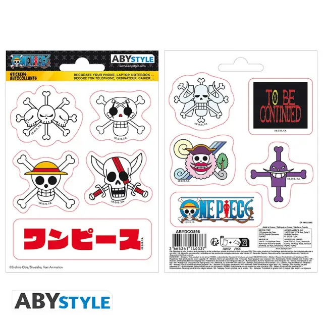 Σετ αυτοκόλλητα ONE PIECE - Stickers - 16x11cm/ 2 sheets - Emperors Skulls ABYDCO896