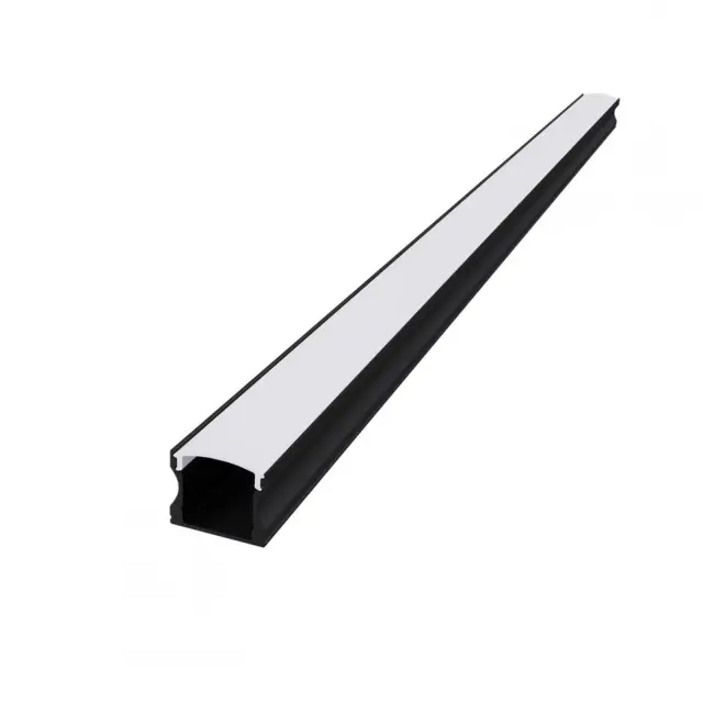 Aca Light SCAR ΠΡΟΦΙΛ ΑΛΟΥΜΙΝΙΟΥ P113 ΜΑΥΡΟ ΜΕ ΟΠΑΛ PC ΚΑΛΛΥΜΑ 2m/pc