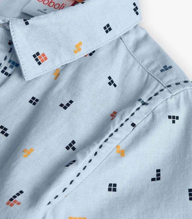 Boboli Chic Πουκάμισο με σχέδιο VINTAGE GAME - 6Y 3