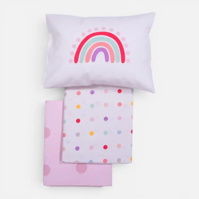 Σετ Σεντόνια Κούνιας Βρεφικά Baby Dots Nef Nef Homeware, 100% ΒΑΜΒΑΚΙ - ECRU/PINK (040801)