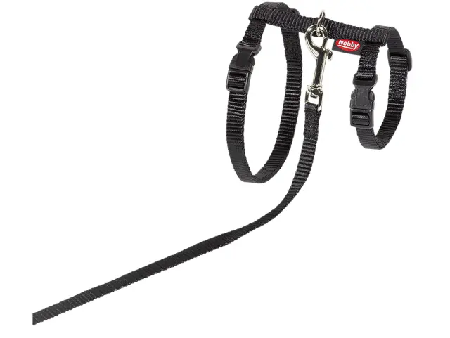 Vadigran Big Cat Σαμαράκι & Λουρί Γάτας Μαύρο 34-57cm/120cm 2