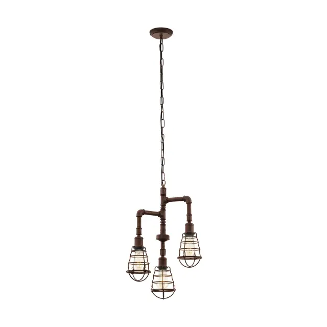 Φωτιστικό Οροφής PORT SETON Antique-Brown H1100,O360 E27 3X60W