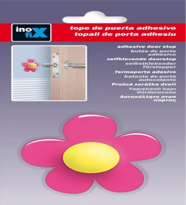 ΣΤΟΠ ΠΟΡΤΑΣ ΤΟΙΧΟΥ ΑΥΤΟΚΟΛΛΗΤΟ INOFIX 2462 71x74x18MM ΣΕ ΣΧΗΜΑ ΛΟΥΛΟΥΔΙ 3