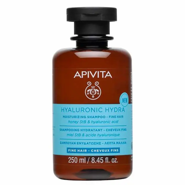 Apivita | Hyaluronic Hydra Moisturizing Shampoo Fine Hair Σαμπουάν Ενυδάτωσης για Λεπτά Μαλλιά | 250ml
