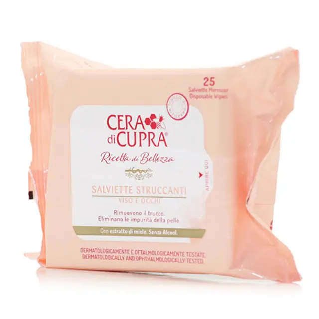 Cera di Cupra | Μαντηλάκια Ντεμακιγιάζ για Πρόσωπο & Μάτια | 25τμχ