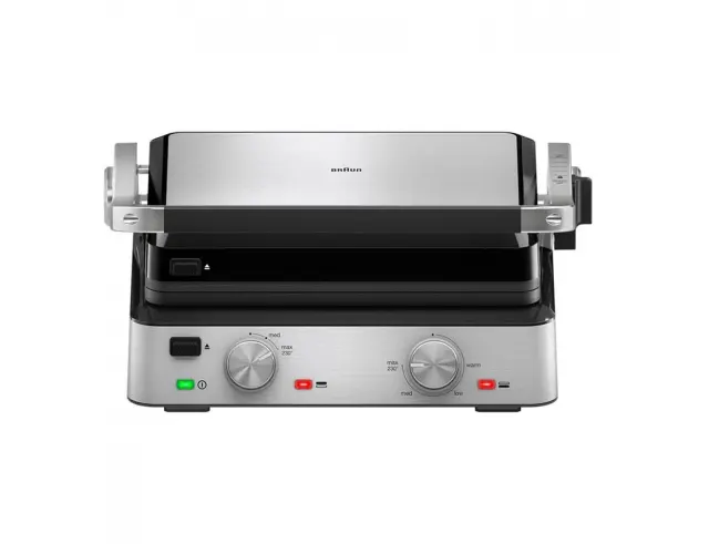 Τοστιέρα - Γκριλιέρα 2 σε 1 Braun MultiGrill 7 CG7020 με 2 πλάκες ψησίματος, ισχύ 2000W και επιφάνεια ψησίματος 29x23cm - Black / Stainless Steel CG7020 2