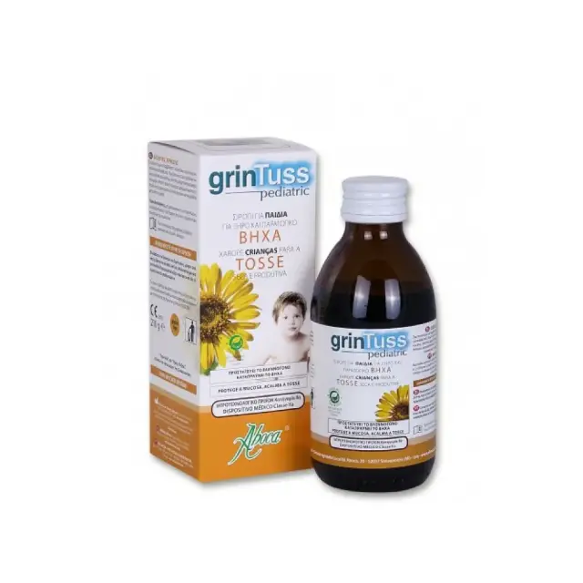 Aboca Grintuss Pediatric Παιδικό Σιρόπι για Ξηρό & Παραγωγικό Βήχα, 180ml