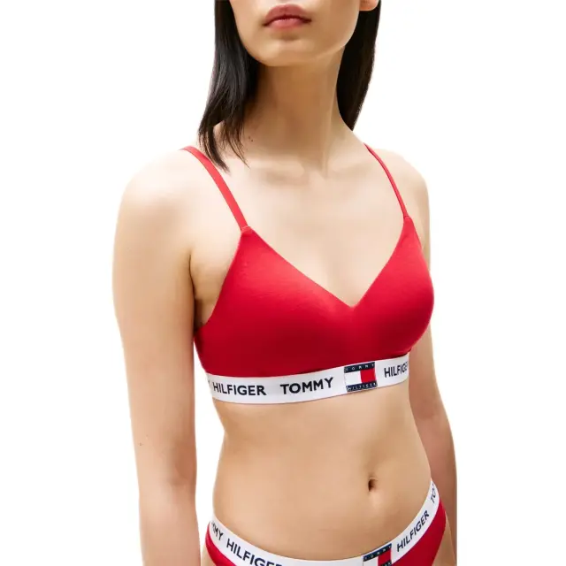Tommy Hilfiger Γυναικείο Μπουστάκι Heritage Padded Push-Up Bralette, Χρώμα Primary Red