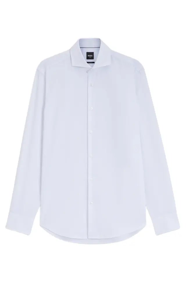 Boss ανδρικό μονόχρωμο πουκάμισο slim fit 50567323-1