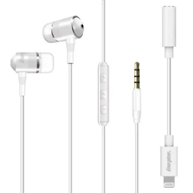 Hands Free Energizer UIL35WH Metal Stereo 3.5mm με Αντάπτορα Lightning Apple Certified MFi σε 3.5mm και Πλήκτρα Λειτουργίας 1.2m Λευκό