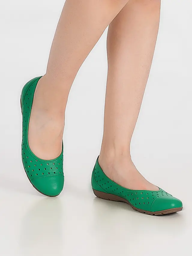 Gabor Μπαλαρίνες Γυναικείο δέρμα Πράσινο GAB/64169 29-VERDE 2