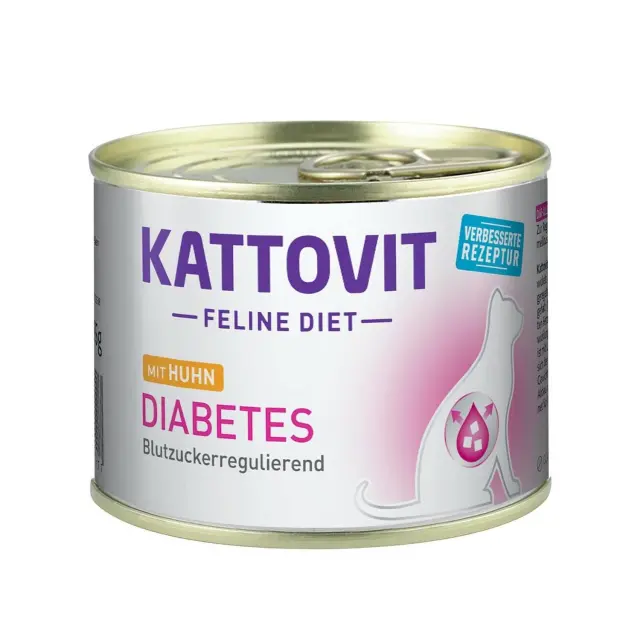 Kattovit Diabetes Chicken Κλινική Κονσέρβα Γάτας με Κοτόπουλο 185gr