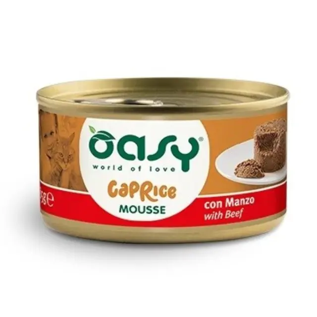 Oasy Grain Free Cat Adult Mousse Βοδινό 85gr Μονόχρωμο