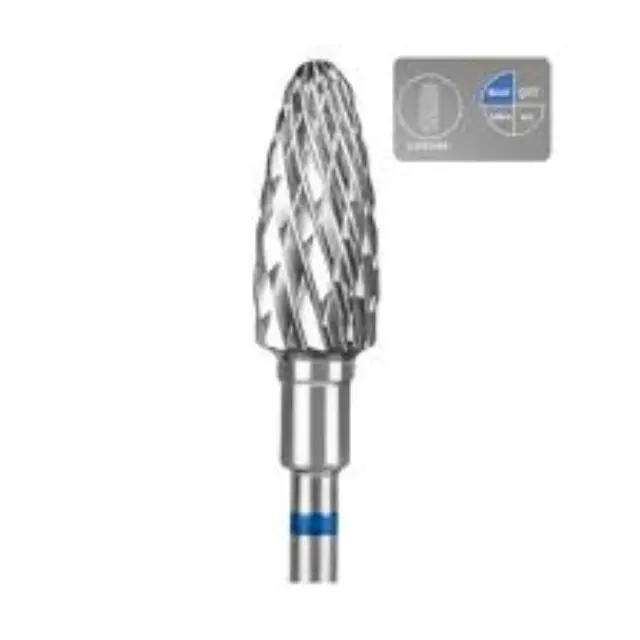Carbide nail drill bit corn blue 6mm/14mm Staleks FT90B060/14