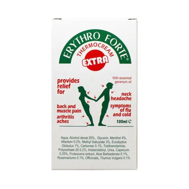 Erythro Forte Thermocream Extra 100ml Θερμαντική Κρέμα για Μυϊκούς Πόνους & Αρθρώσεις 100ml