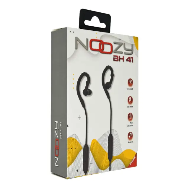 Bluetooth Hands Free Noozy BH41 Spor V.5.0 με Εργονομικό Σχεδιασμό Multi Pairing Μαύρο 2