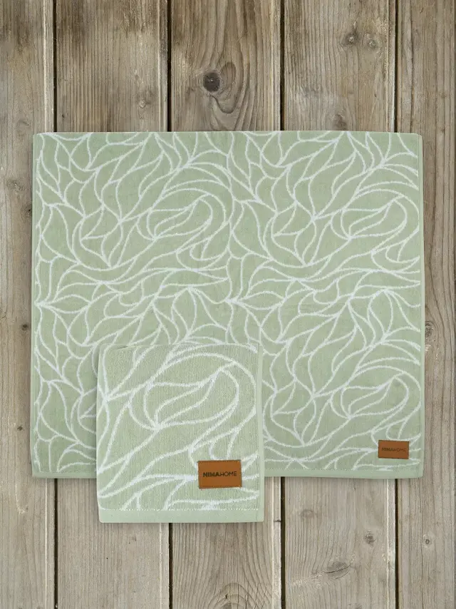Πετσέτες Σετ 2 Τεμ 50x90-70x140 480gsm Nima Amara Green 100% βαμβακερό