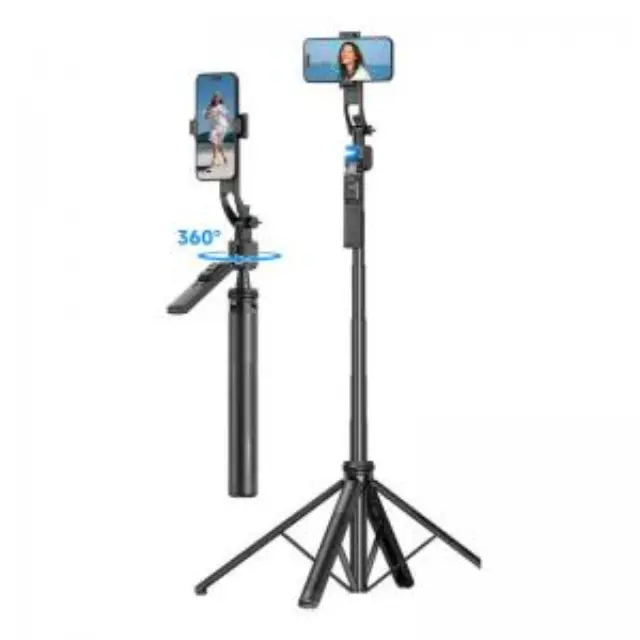 Ασύρματο Selfie Stick & Τρίποδο Devia ES086 C17 με AI Face Tracking για Smartphones Πλάτους 65 έως 95mm Μαύρο N67013 2