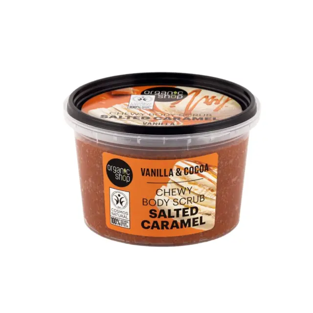 Organic Shop by Natura Siberica Salted Caramel Chewy Scrub, Απολεπιστικό Σώματος με Άρωμα Αλατισμένη Καραμέλα 250ml