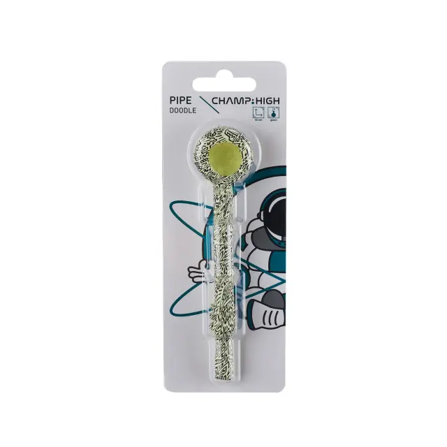 Champ High Doodle Glass Pipe 12cm 2