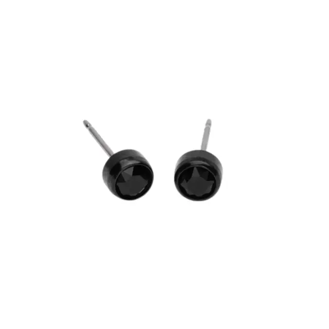 Blomdahl Titanium Bezel Black Σκουλαρίκια 5mm