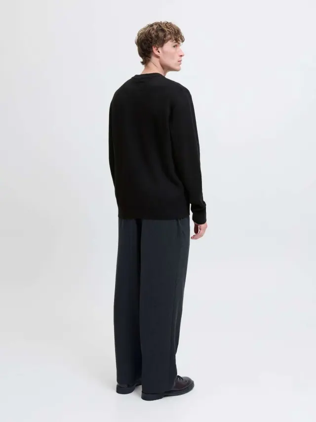 JPRBLAMILANO STITCH KNIT CREW NECK SN Black 2