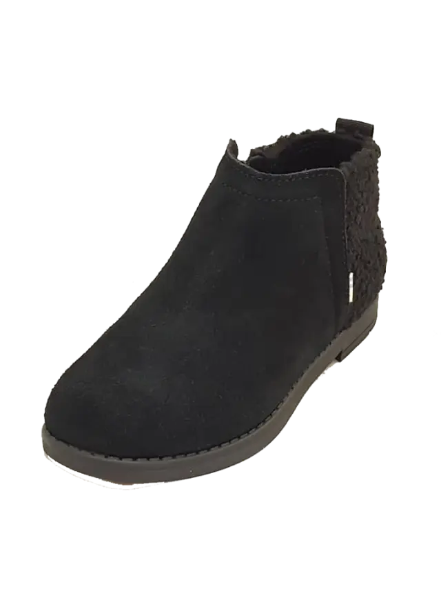 TOMS DEIA BLACK SUEDE/PLUSH FAUX SHEARLING 2